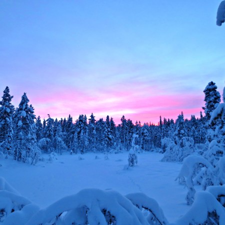 Twilight near Kiruna, Sweden. Photo by Wake and Wander.