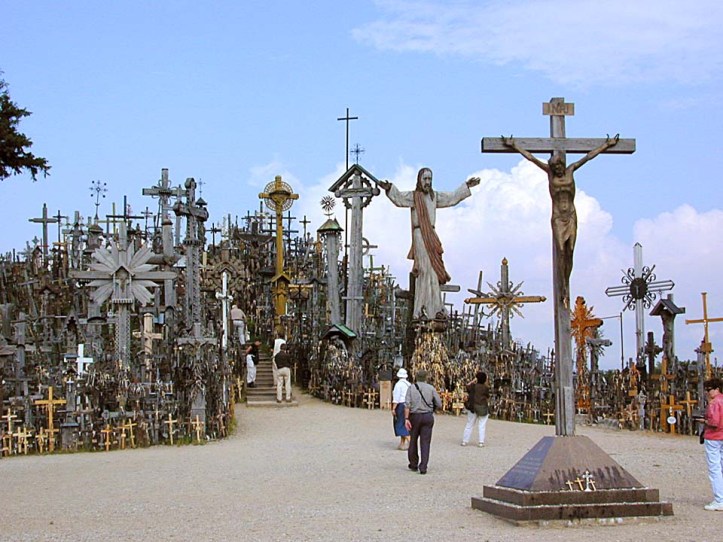 The Hill of Crosses in Lithuania. 