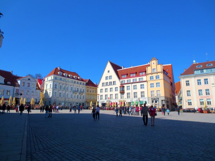 Town Hall Square in Old Town Tallin. Photo by Wake and Wander. 