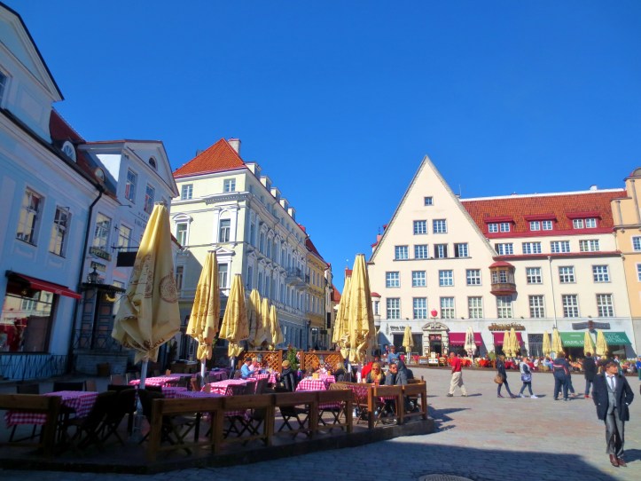 Town Hall Square in Old Town Tallin. Photo by Wake and Wander. 